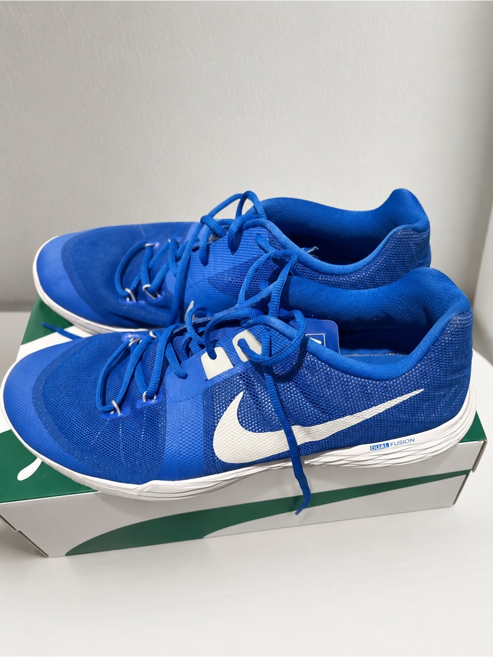 Nike Dual Fusion TR Training Shoes Blue White Men’s Size 14